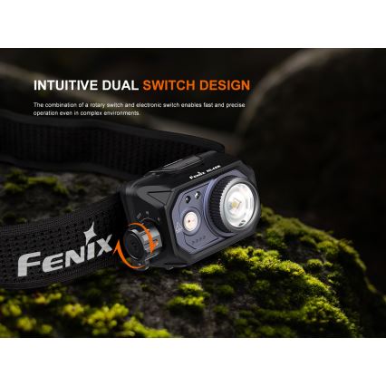 Fenix HL45R - LED Stmívatelná nabíjecí zaostřovací čelovka LED/USB IP66 1000 lm 240 h černá