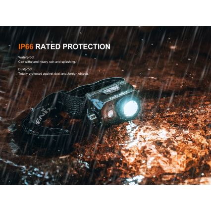 Fenix HL45R - LED Stmívatelná nabíjecí zaostřovací čelovka LED/USB IP66 1000 lm 240 h černá
