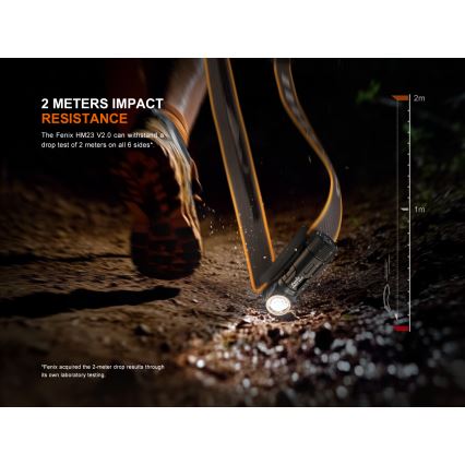 Fenix HM23V20 - LED Stmívatelná čelovka LED/1xAA IP68 300 lm 100 h