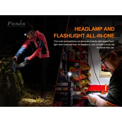 Fenix HM50RV20 - LED Nabíjecí čelovka 3xLED/USB/1xCR123A IP68 700 lm 120 h 700 mAh