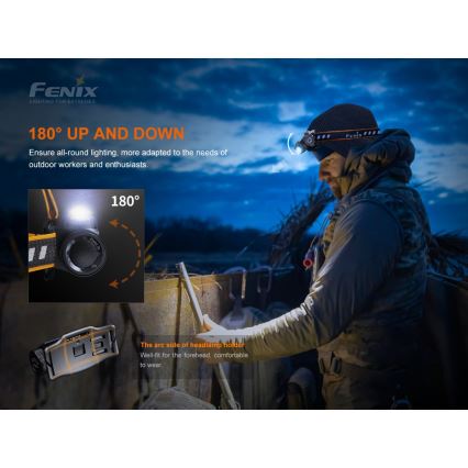 Fenix HM60R - LED Stmívatelná nabíjecí čelovka 4xLED/2xCR123A IP68 1300 lm 300 h