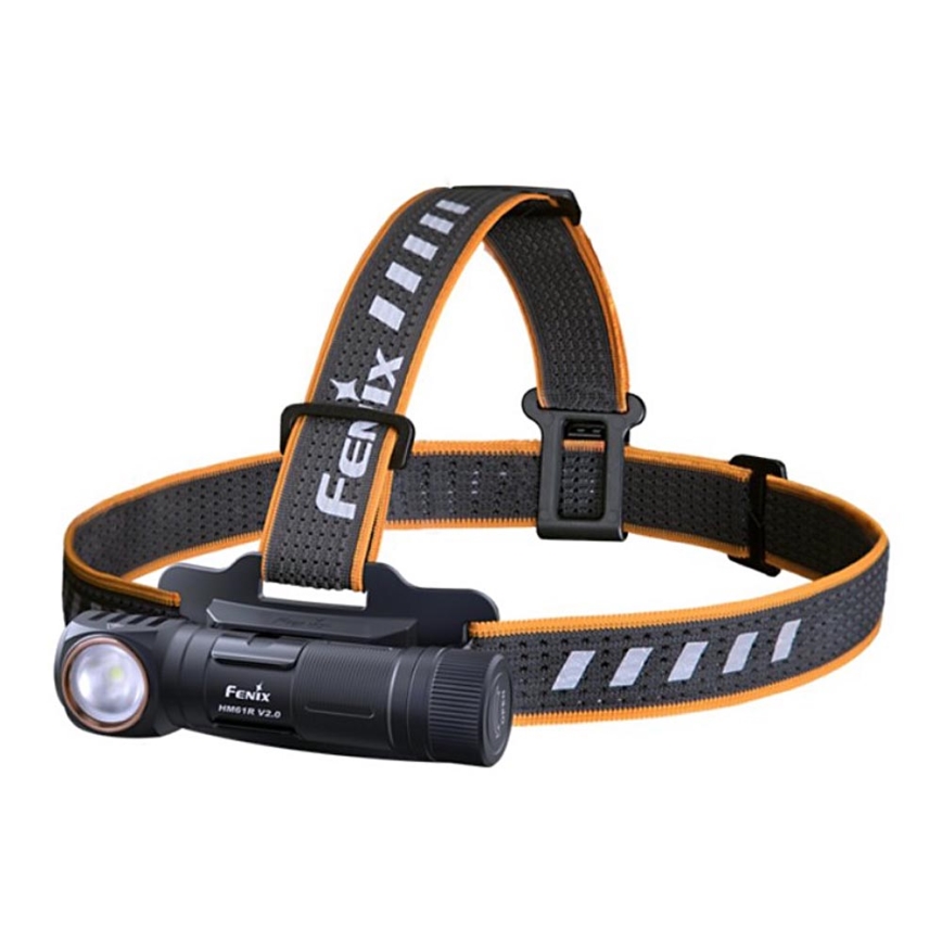 Fenix HM61RV20 - LED Nabíjecí čelovka LED/USB/2xCR123A IP68 1600 lm 300 h 3400 mAh