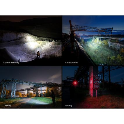 Fenix HM61RV30 - LED Stmívatelná nabíjecí čelovka LED/USB/1xCR123A 4000 mAh IP68 1800 lm 400 h černá
