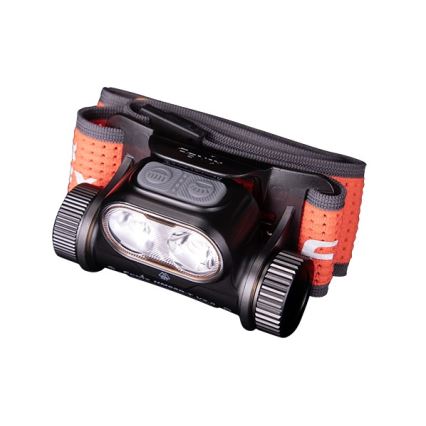 Fenix HM65RTV20BLC- LED Stmívatelná nabíjecí čelovka LED/USB/2xCR123A IP68 3400 mAh černá/oranžová
