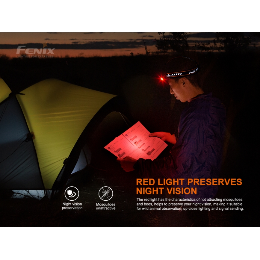 Fenix HM70R - LED Nabíjecí čelovka 4xLED/1x21700 IP68 1600 lm 800 h 5000 mAh