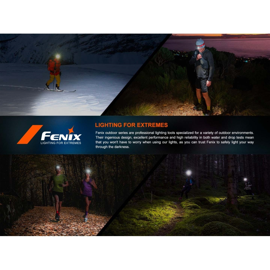 Fenix HP12RTABL - LED Stmívatelná nabíjecí čelovka LED/USB 4000 mAh IP66 1300 lm 310 h černá