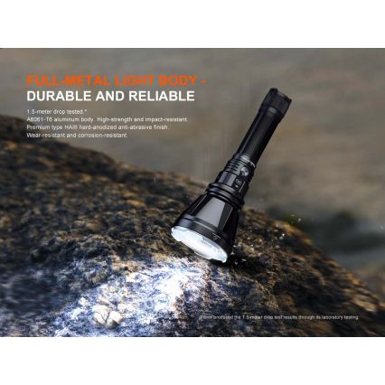 Fenix HT18RV20 - LED Stmívatelná nabíjecí svítilna LED/USB 6000 mAh IP68 3700 lm 87 h černá