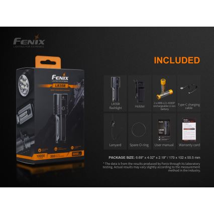 Fenix LR35R - LED Nabíjecí svítilna 6xLED/2x21700 4000 mAh IP68 10000 lm 80 h