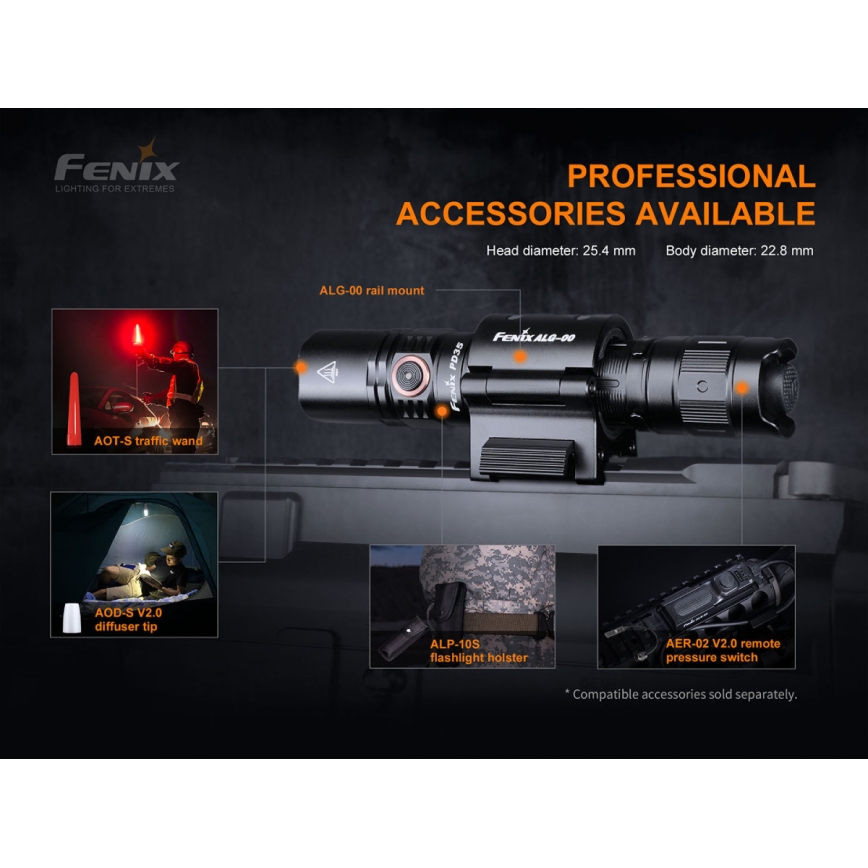 Fenix PD35V30 - LED Nabíjecí svítilna LED/USB/2xCR123A IP68 1700 lm 230 h 2600 mAh
