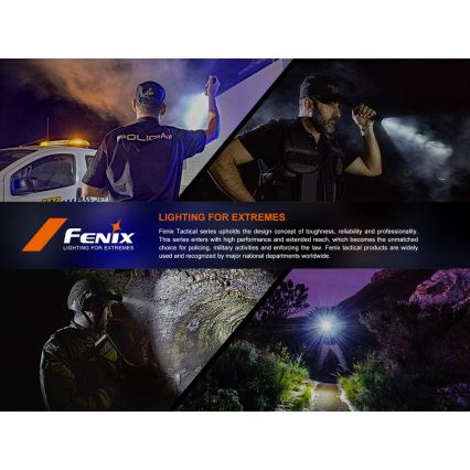Fenix SW05RUVBLC - LED Stmívatelná nabíjecí svítilna LED/USB IPX6 150 lm 49 h černá