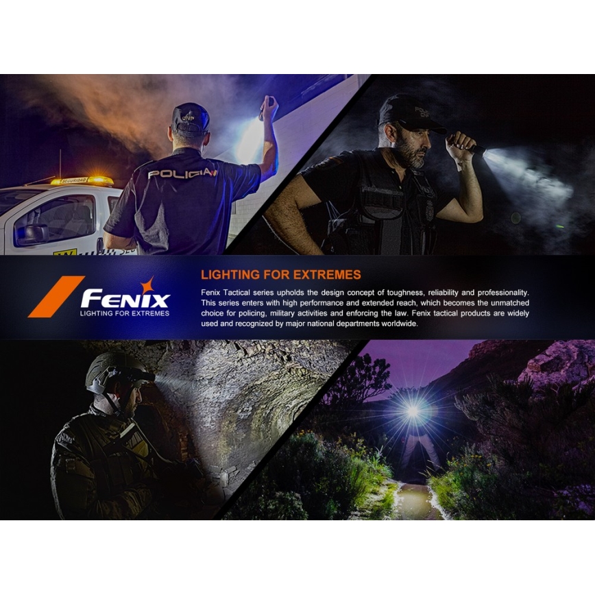 Fenix SW05RUVBLC - LED Stmívatelná nabíjecí svítilna LED/USB IPX6 150 lm 49 h černá
