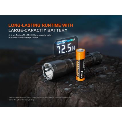 Fenix TK21RBLK - LED Stmívatelná nabíjecí svítilna LED/USB 6000 mAh IP68 3600 lm 72,5 h černá