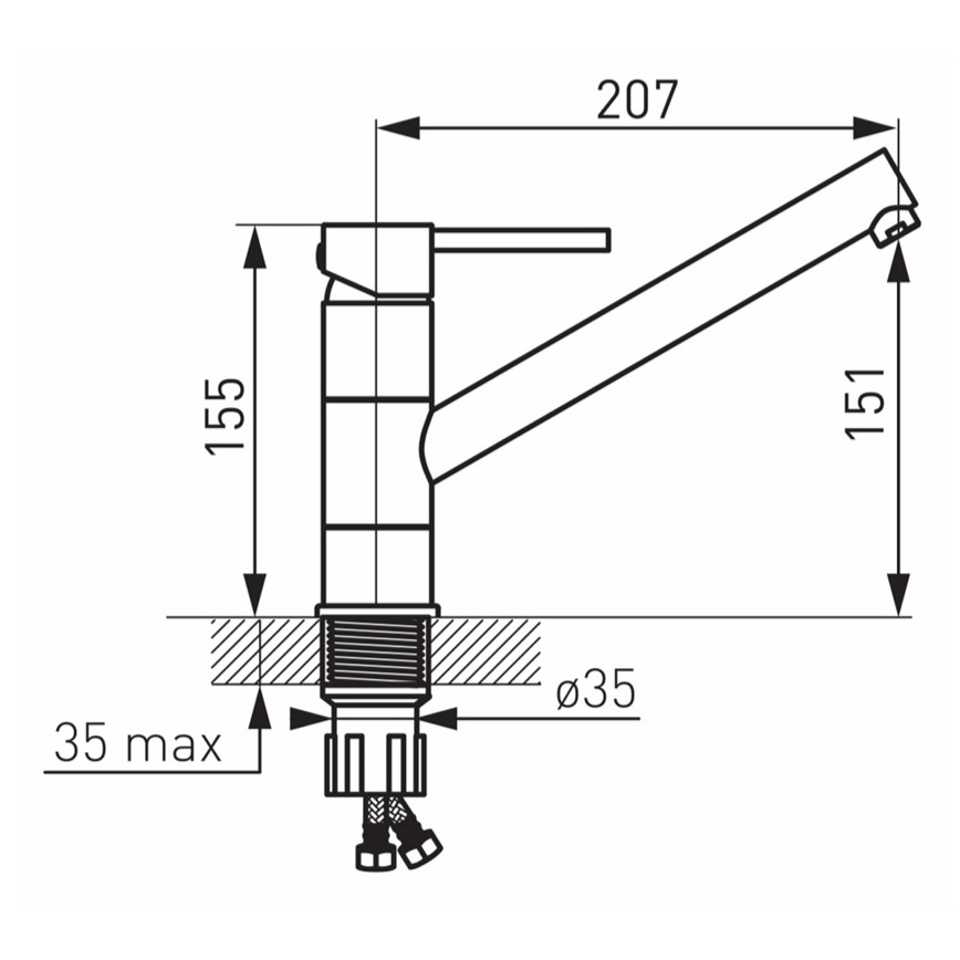 FERRO - Dřezová baterie FIESTA lesklý chrom