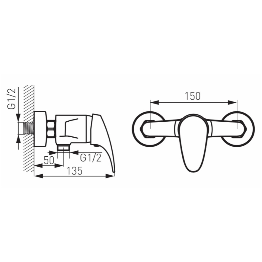 FERRO - Sprchová baterie ONE lesklý chrom