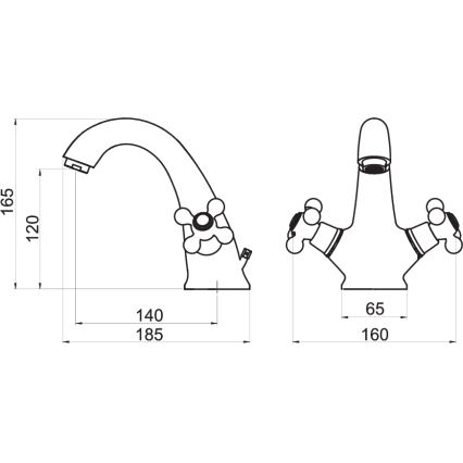 FERRO - Umyvadlová baterie ANTICA bronz