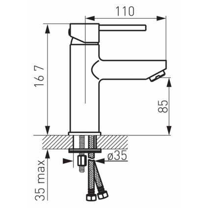 FERRO - Umyvadlová baterie + výpusť FIESTA lesklý chrom