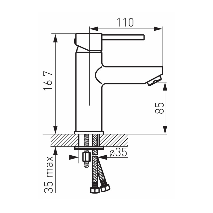 FERRO - Umyvadlová baterie + výpusť FIESTA lesklý chrom