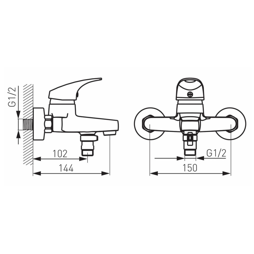 FERRO - Vanová baterie ONE lesklý chrom
