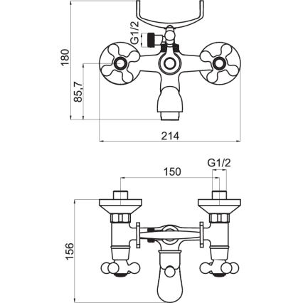 FERRO - Vanová sada s baterií ANTICA bronz
