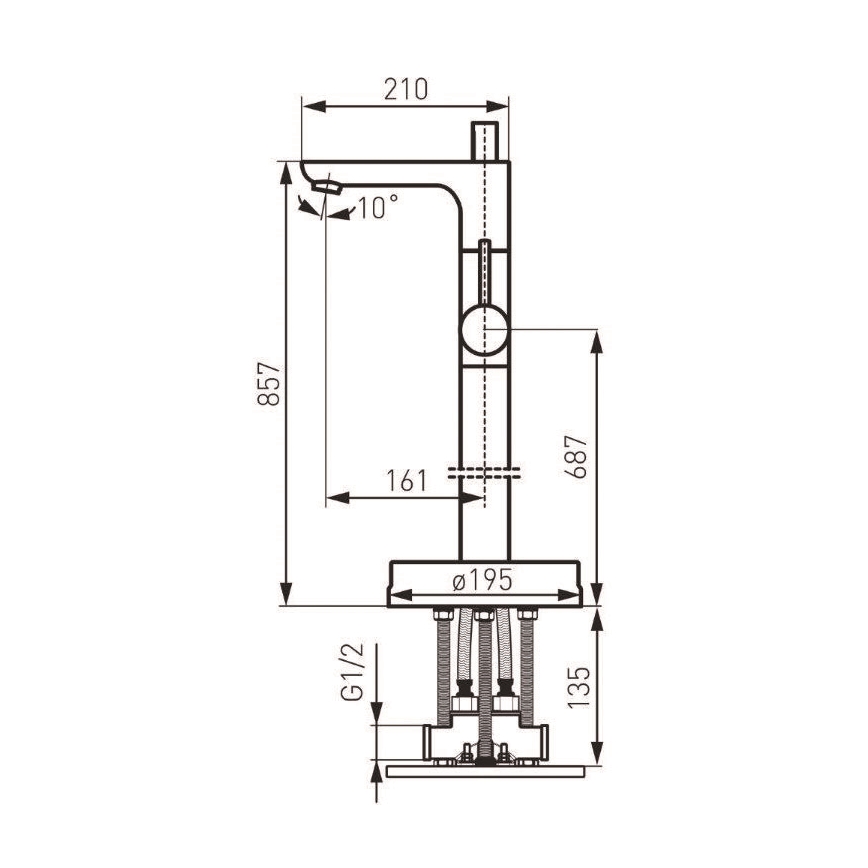 FERRO - Volně stojící vanová sada s baterií FIESTA lesklý chrom