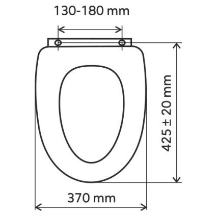 FERRO - Záchodové prkénko duroplast/bílá
