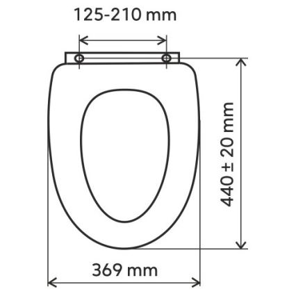 FERRO - Záchodové prkénko SoftClose duroplast/černá