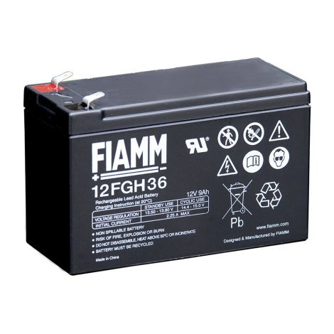 Fiamm 12FGH36 - Olověný akumulátor 12V/9Ah/faston 6,3mm