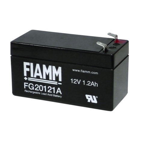 Fiamm FG20121A - Olověný akumulátor 12V/1,2Ah/závit 4,7mm