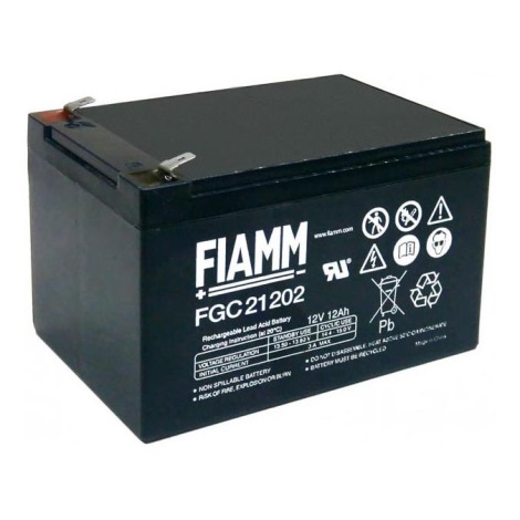 Fiamm FGC21202 - Cyklický olověný akumulátor 12V/12Ah/faston 6,3mm