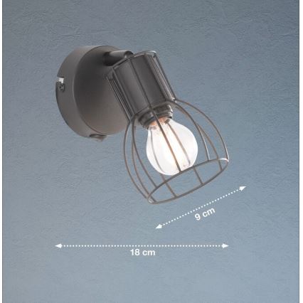 Fischer & Honsel 30074 - Nástěnné bodové svítidlo KAFES 1xE14/25W/230V