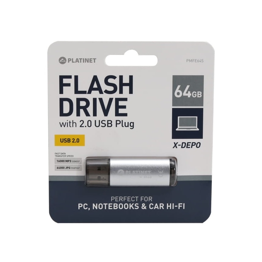 Flash Disk USB 64GB stříbrná