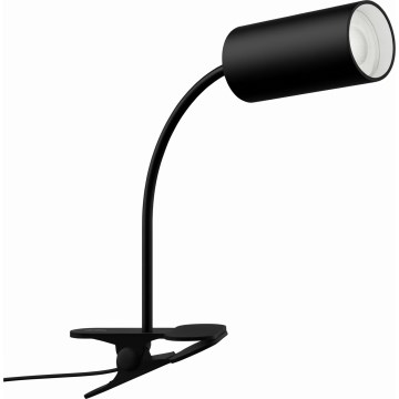 Flexibilní lampa s klipem PUNTO 1xGU10/9W/230V černá