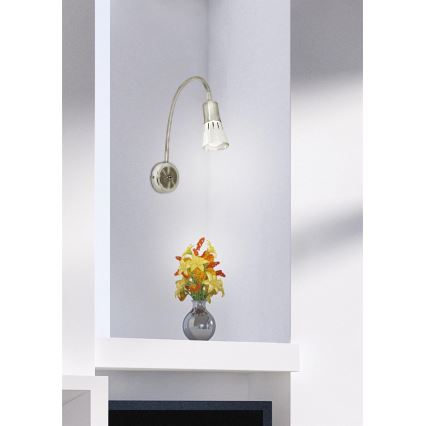 Flexibilní lampička ARENA 1xE14/40W/230V matný chrom