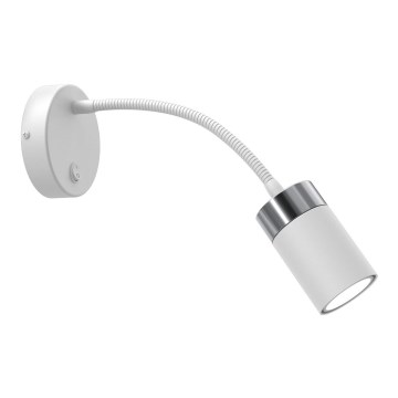 Flexibilní lampička JOKER 1xGU10/8W/230V bílá/matný chrom