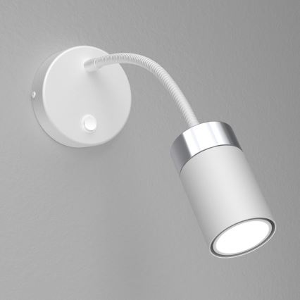 Flexibilní lampička JOKER 1xGU10/8W/230V bílá/matný chrom