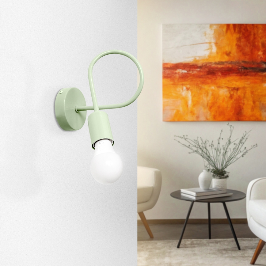 Flexibilní nástěnná lampička OXFORD 1xE27/15W/230V zelená