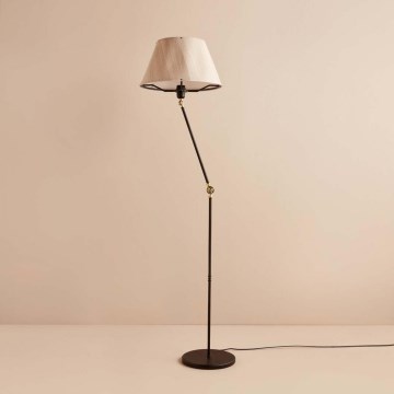 Flexibilní stojací lampa AYD 1xE27/40W/230V černá/béžová
