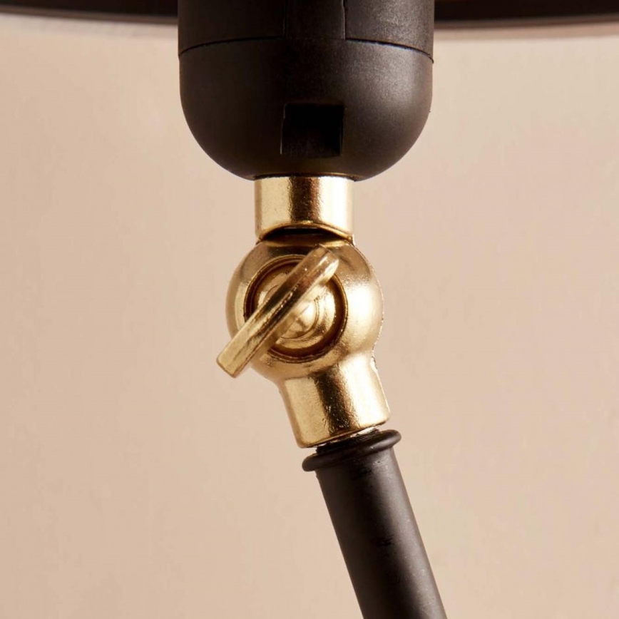 Flexibilní stojací lampa AYD 1xE27/40W/230V černá/béžová