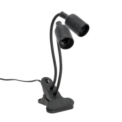Flexibilní stolní lampa s klipem pro pěstování rostlin PLANTY 2xE27/30W/230V černá