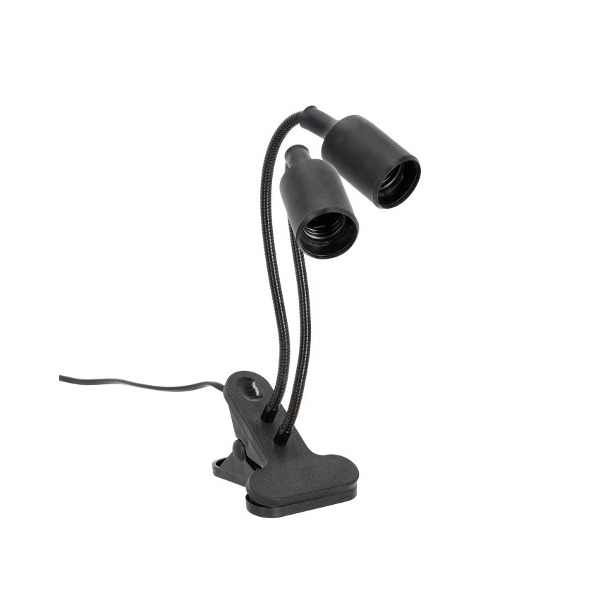 Flexibilní stolní lampa s klipem pro pěstování rostlin PLANTY 2xE27/30W/230V černá
