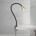 Flexibilní stolní lampa s klipem DOTTY 1xGU10/10W/230V mosaz/černá