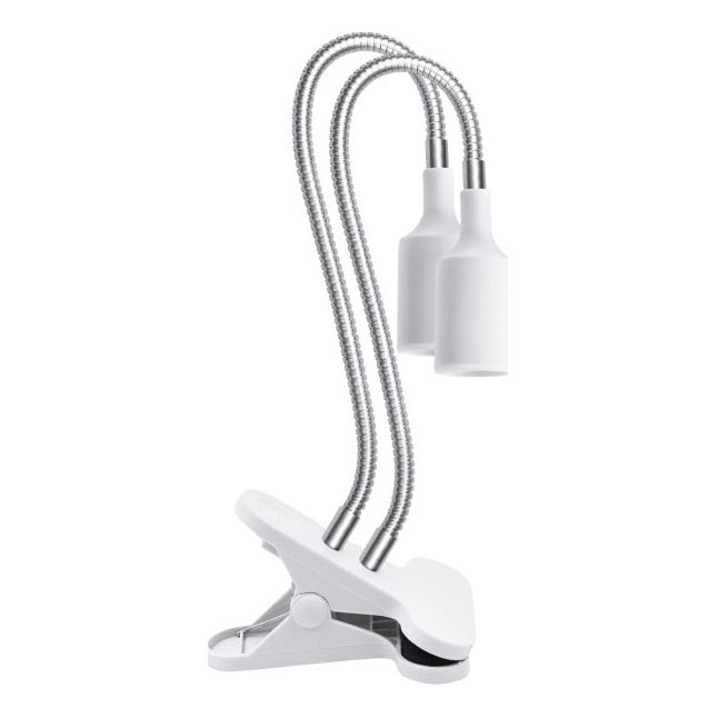 Flexibilní stolní lampa s klipem pro pěstování rostlin PLANTY 2xE27/30W/230V bílá