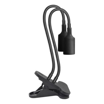 Flexibilní stolní lampa s klipem pro pěstování rostlin PLANTY 2xE27/30W/230V černá