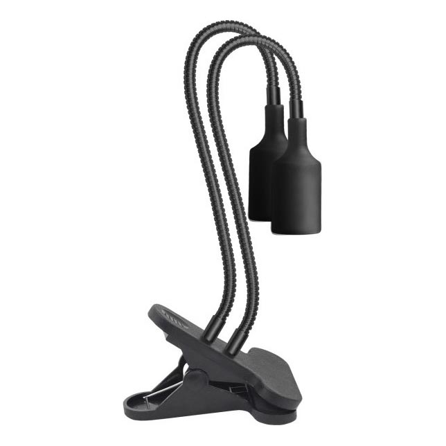 Flexibilní stolní lampa s klipem pro pěstování rostlin PLANTY 2xE27/30W/230V černá