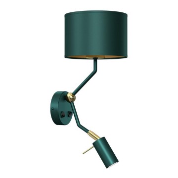 Flexibilní svítidlo VERDE 1xE27/60W/230V + 1xGU10-MR11/7W zelená