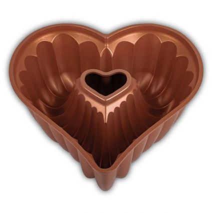 Forma na bábovku KITCHISIMO srdce/měděná