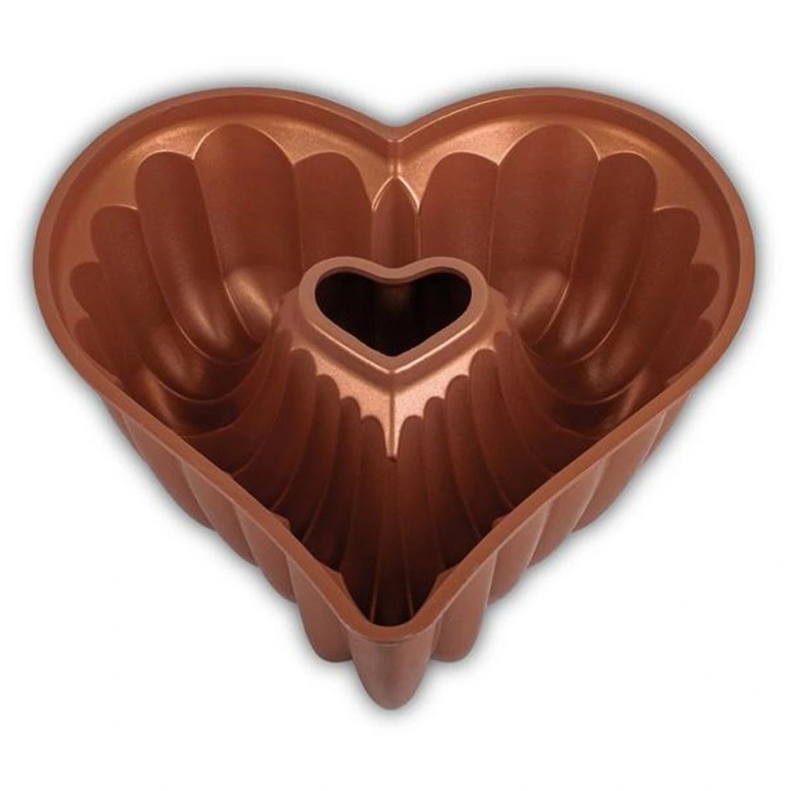 Forma na bábovku KITCHISIMO srdce/měděná
