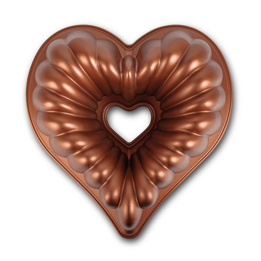 Forma na bábovku KITCHISIMO srdce/měděná