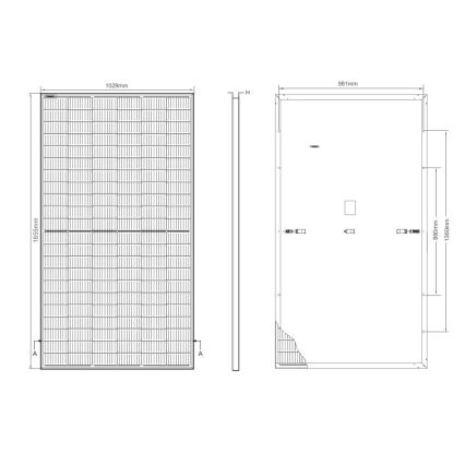 Fotovoltaický solární panel JINKO 400Wp černý rám IP68 Half Cut