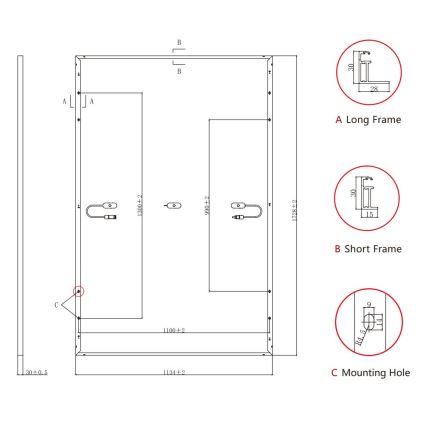 Fotovoltaický solární panel Jolywood Ntype 415Wp IP68 bifaciální